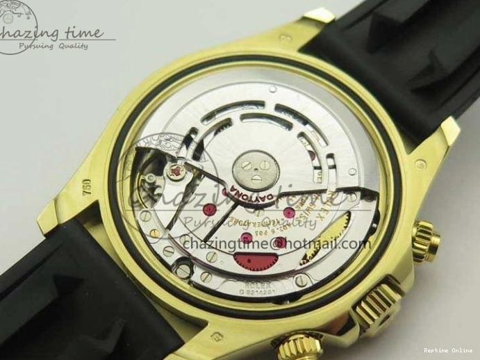 0109 Tailored Daytona 116518 LN YG ARF 1:1 Best Edition Black Dial On Rubber Strap A4130 Super Clone 3479